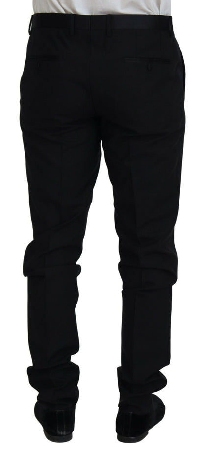 Dolce &amp; Gabbana zwarte wollen chino broek, formeel model.