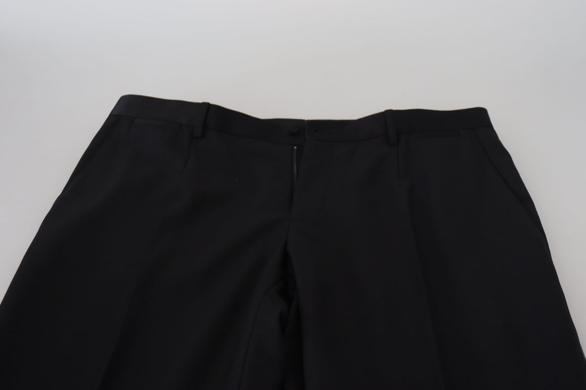 Pantalon tailleur noir en laine Dolce &amp; Gabbana