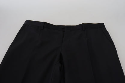 Dolce &amp; Gabbana zwarte wollen chino broek, formeel model.