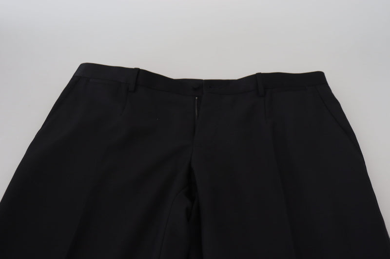 Pantalon tailleur noir en laine Dolce &amp; Gabbana