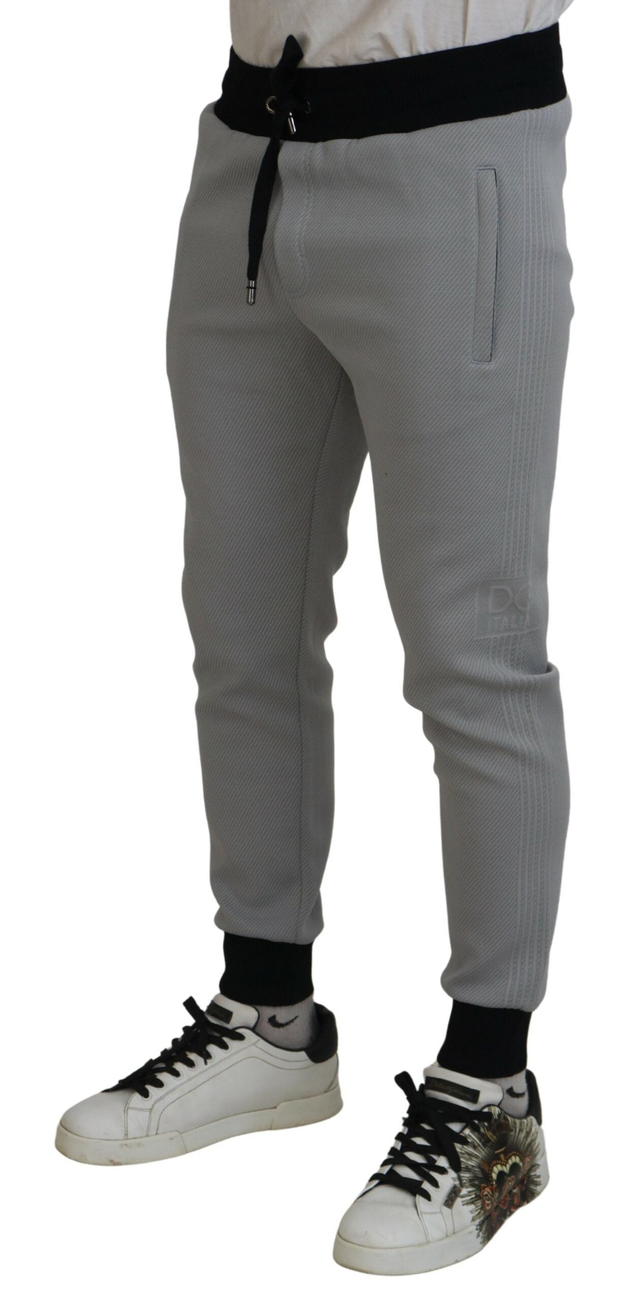 Dolce &amp; Gabbana grijze polyester joggingbroek