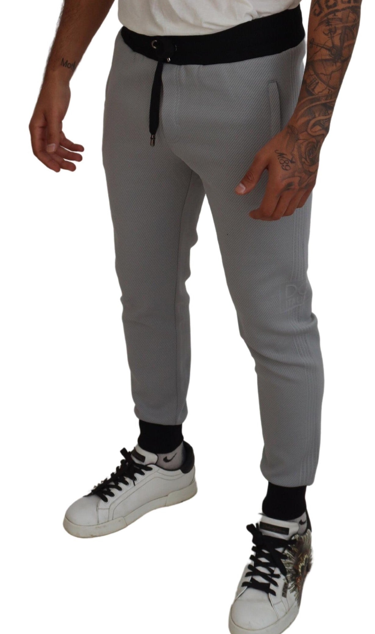 Dolce &amp; Gabbana grijze polyester joggingbroek