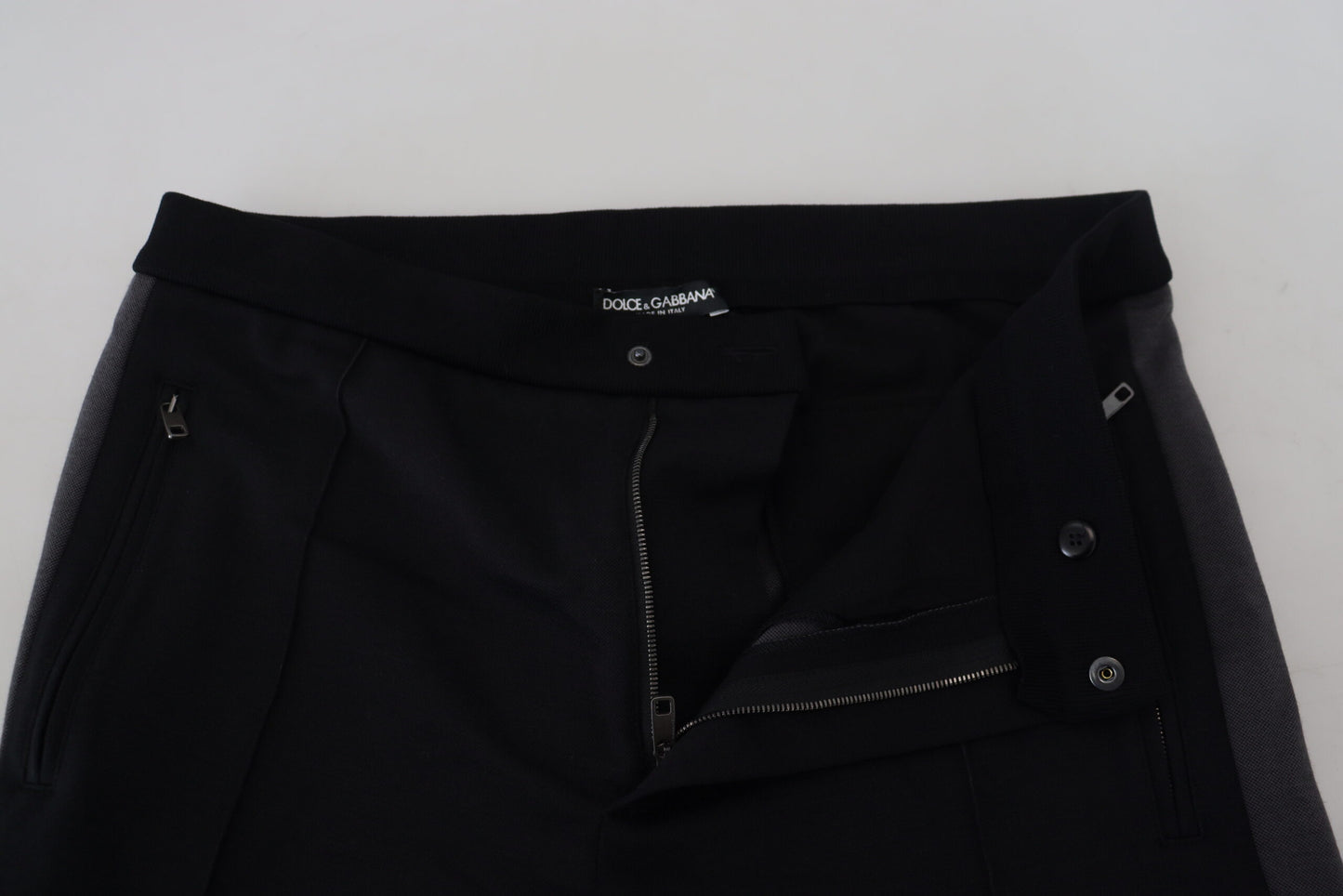 Dolce &amp; Gabbana zwarte wollen joggingbroek met hoefijzermotief