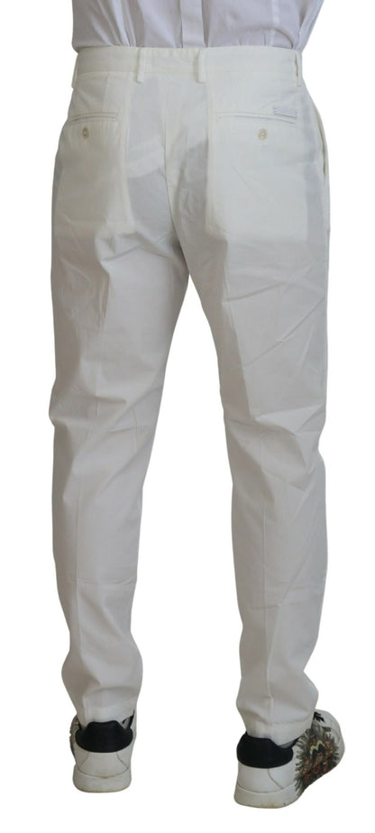 Pantalon chino skinny en coton blanc Dolce &amp; Gabbana