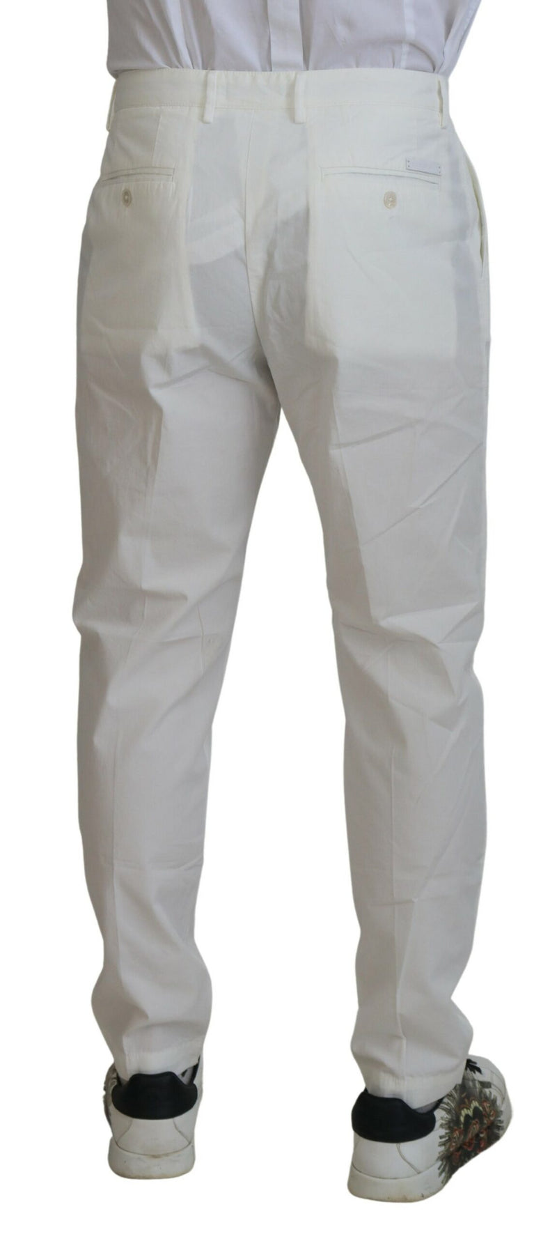 Pantalon chino skinny en coton blanc Dolce &amp; Gabbana