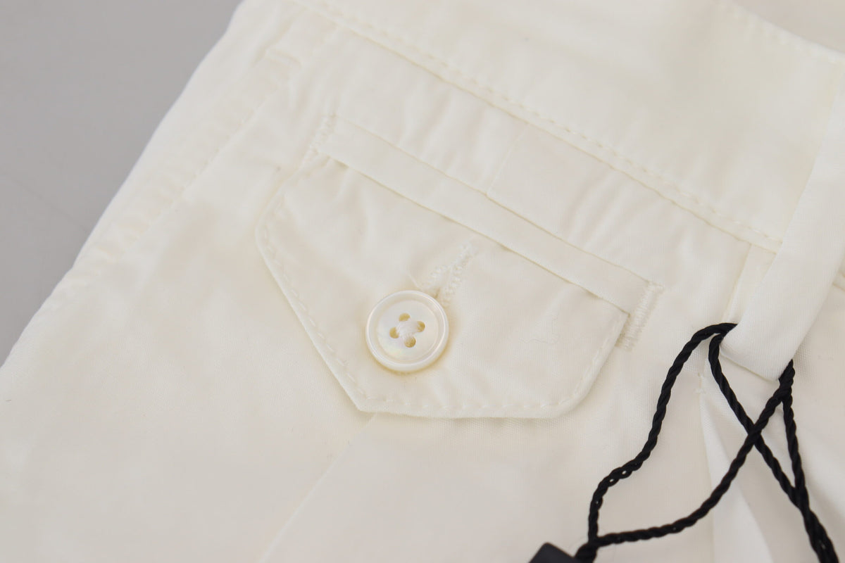 Pantalon chino skinny en coton blanc Dolce &amp; Gabbana