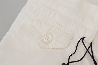 Pantalon chino skinny en coton blanc Dolce &amp; Gabbana