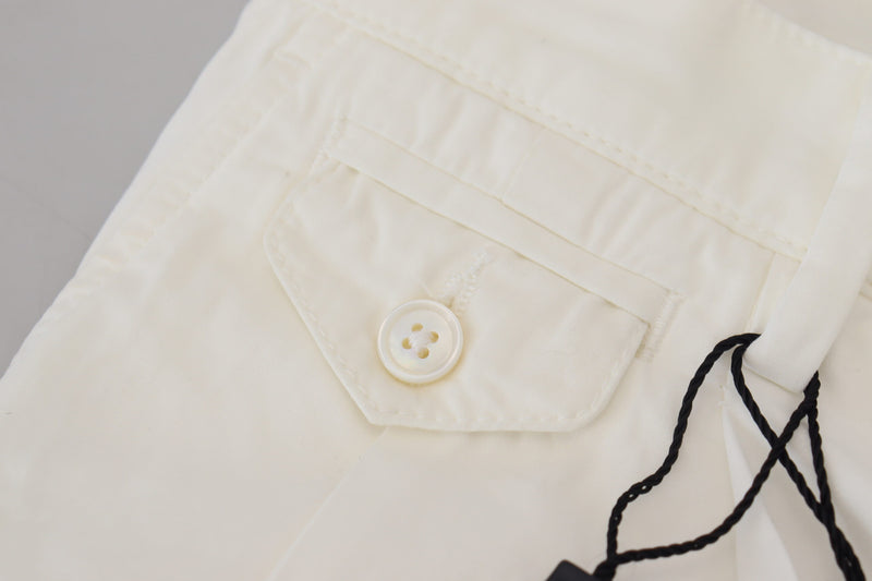 Pantalon chino skinny en coton blanc Dolce &amp; Gabbana