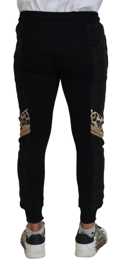 Pantalon de jogging skinny noir en polyester pour homme de Dolce &amp; Gabbana