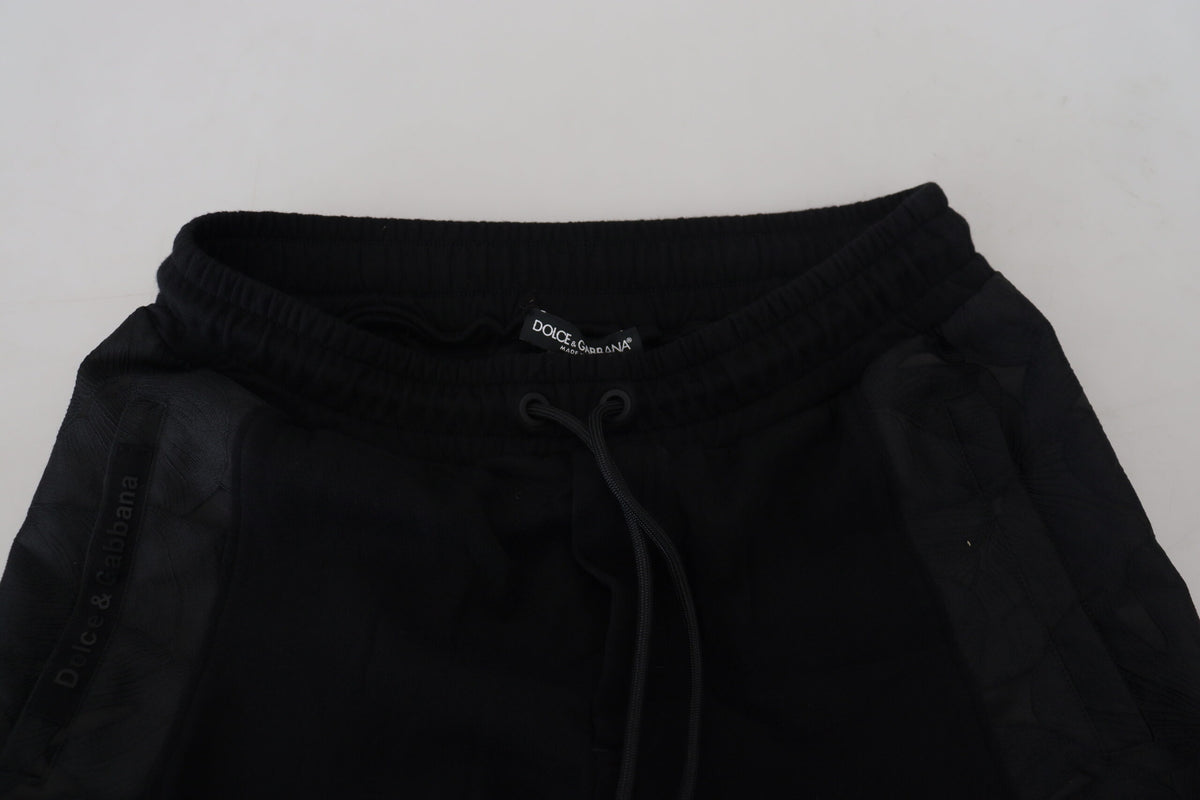 Pantalon de jogging skinny noir en polyester pour homme de Dolce &amp; Gabbana