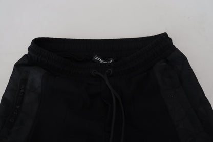 Pantalon de jogging skinny noir en polyester pour homme de Dolce &amp; Gabbana