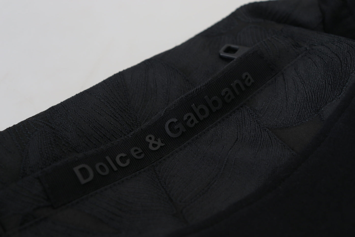 Pantalon de jogging skinny noir en polyester pour homme de Dolce &amp; Gabbana