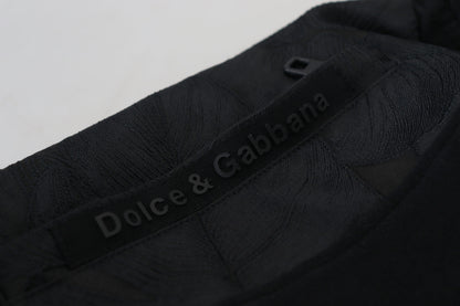 Pantalon de jogging skinny noir en polyester pour homme de Dolce &amp; Gabbana