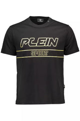 T-shirt homme en coton noir Plein Sport