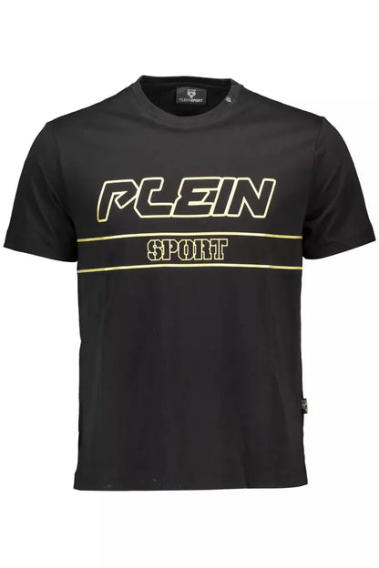 T-shirt homme en coton noir Plein Sport