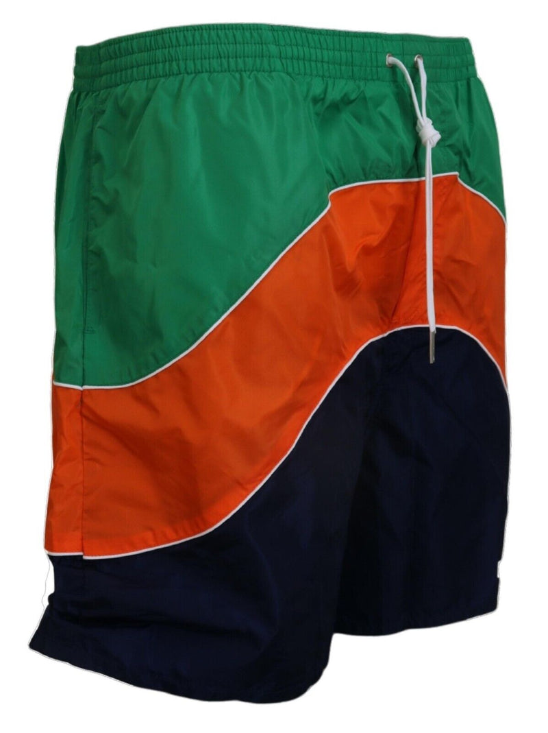 Dsquared² Multicolor Logo Print Swim Shorts for Men
