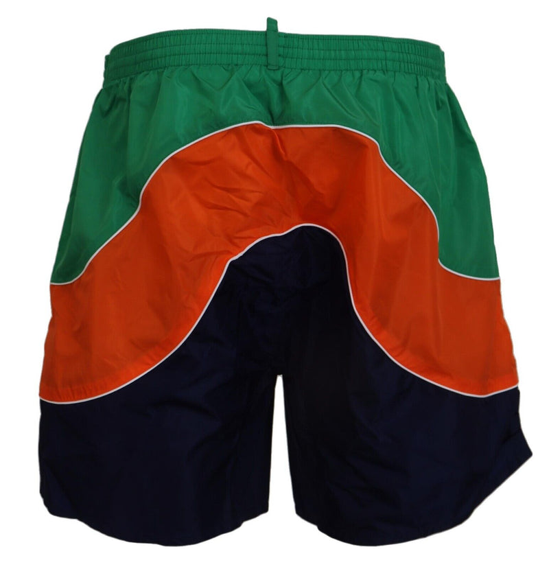 Dsquared² Multicolor Logo Print Swim Shorts for Men