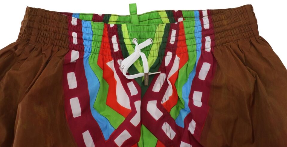 Dsquared² Multicolor Printed Swimwear Shorts for Men