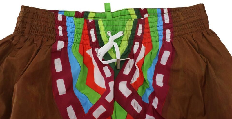 Dsquared² Multicolor Printed Swimwear Shorts for Men