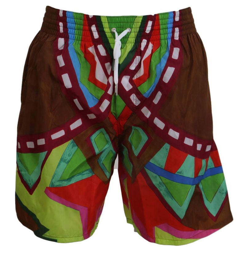 Dsquared² Multicolor Printed Swimwear Shorts for Men