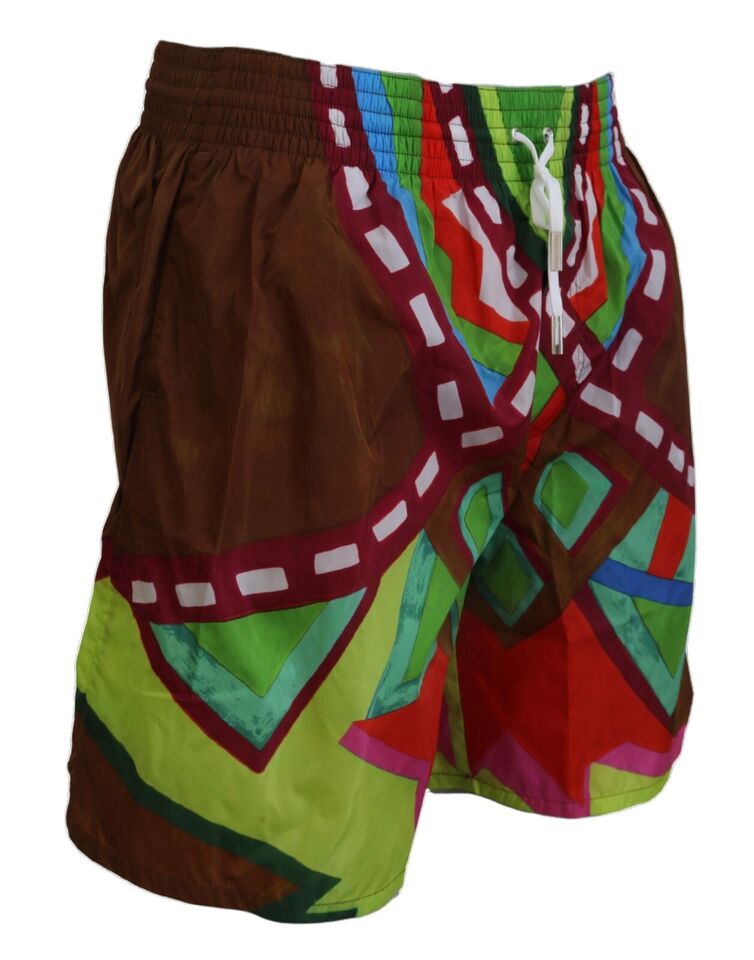 Dsquared² Multicolor Printed Swimwear Shorts for Men