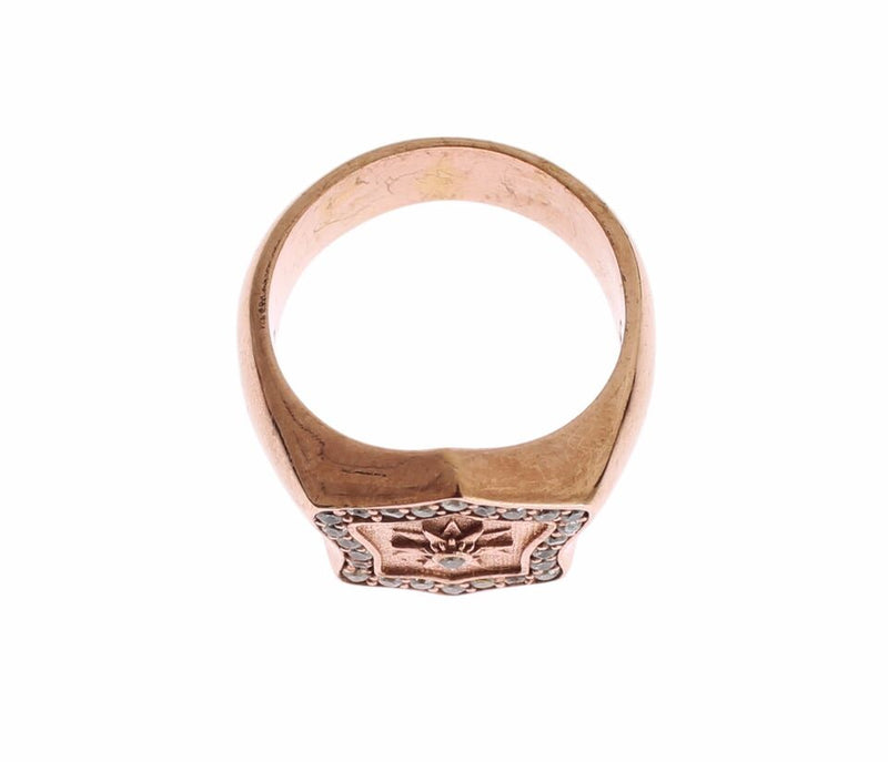 Bague Authentique Nialaya en Argent 925 Plaqué Or Rose