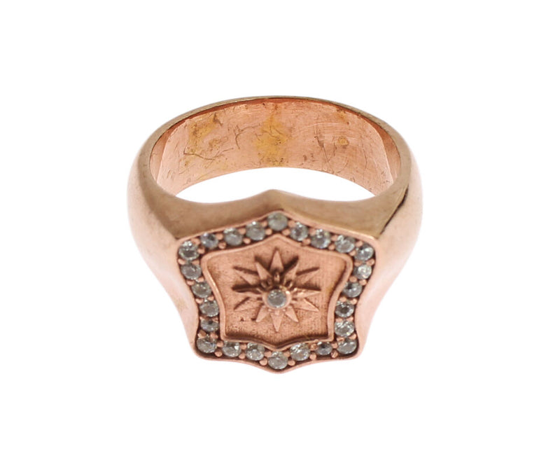 Bague Authentique Nialaya en Argent 925 Plaqué Or Rose