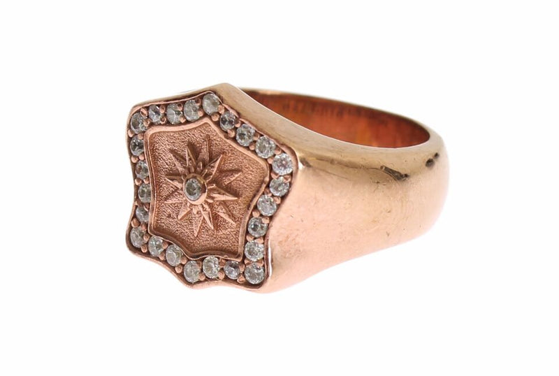 Bague Authentique Nialaya en Argent 925 Plaqué Or Rose