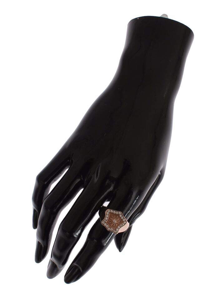 Bague Authentique Nialaya en Argent 925 Plaqué Or Rose