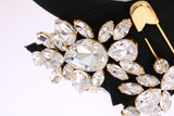 Dolce & Gabbana Black Crystal White Hair Parrucchiera Headband