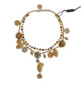 Collier Statement en Cristal et Laiton Doré Dolce & Gabbana