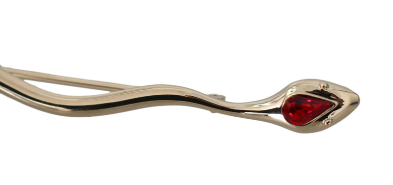Broche Pin Serpente en Cristal et Laiton Dolce & Gabbana