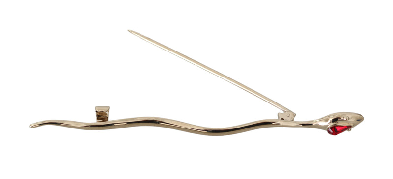 Broche Pin Serpente en Cristal et Laiton Dolce & Gabbana
