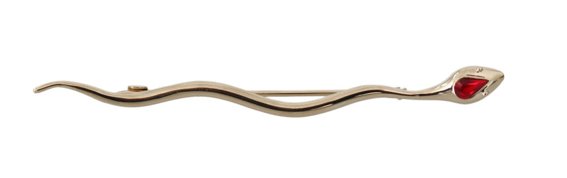 Broche Pin Serpente en Cristal et Laiton Dolce & Gabbana