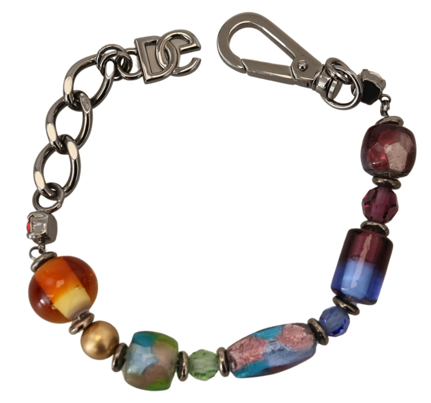 Dolce & Gabbana multicolor zilveren ketting messing kralen kreeft sluiting armband