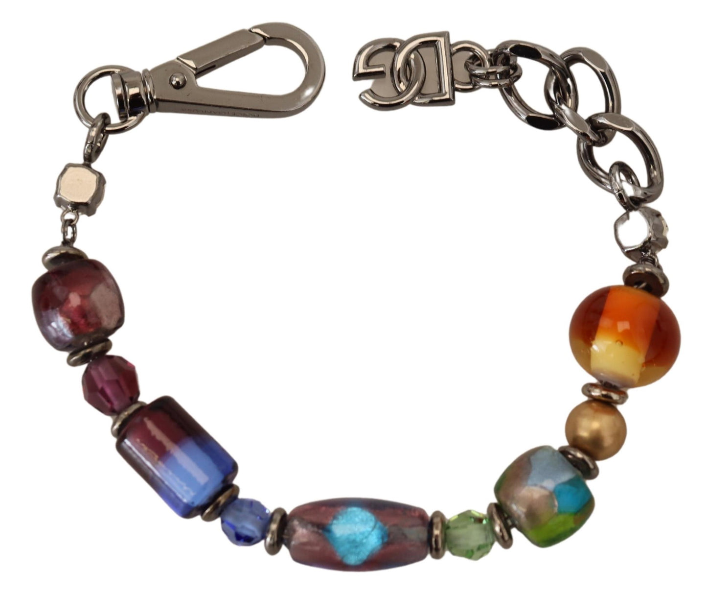 Dolce & Gabbana multicolor zilveren ketting messing kralen kreeft sluiting armband