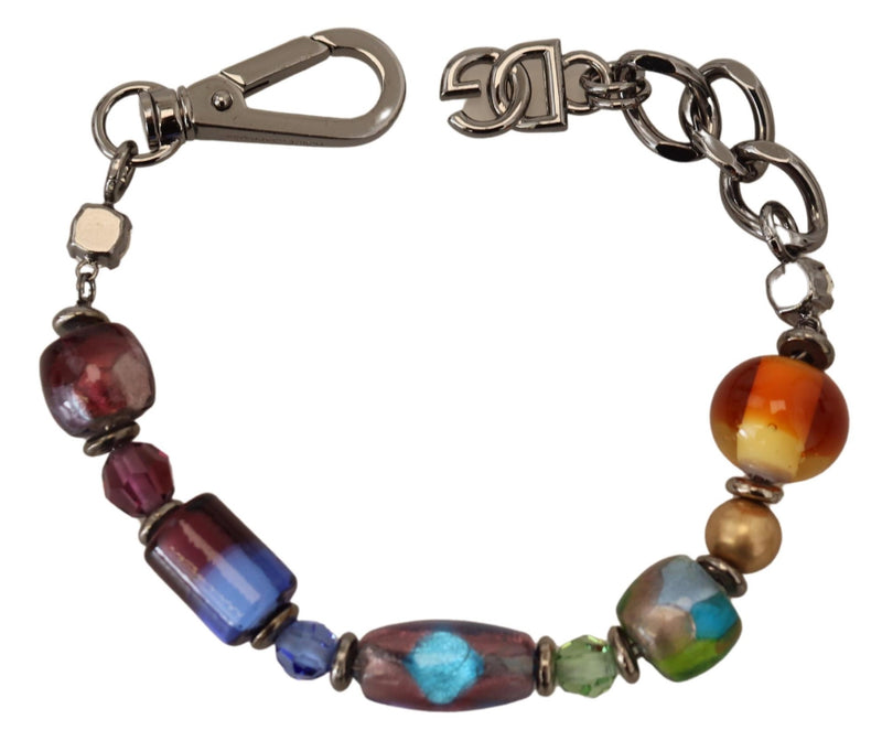 Bracelet en Chaîne Argentée Multicolore en Laiton Dolce & Gabbana