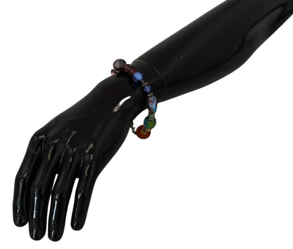 Dolce & Gabbana multicolor zilveren ketting messing kralen kreeft sluiting armband