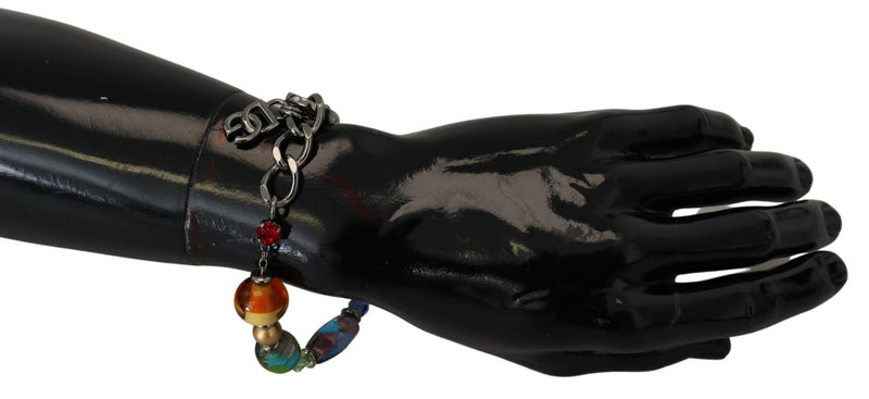 Bracelet en Chaîne Argentée Multicolore en Laiton Dolce & Gabbana