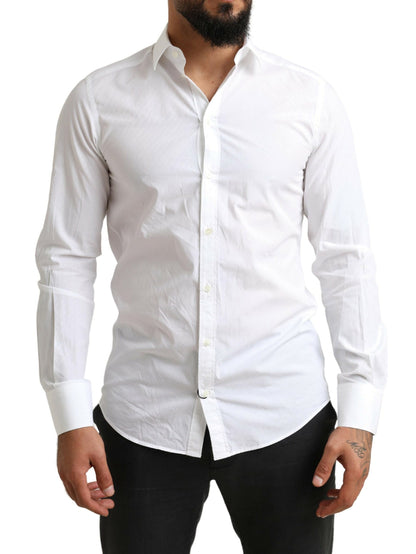 Chemise habillée en coton blanc MARTINI de Dolce &amp; Gabbana