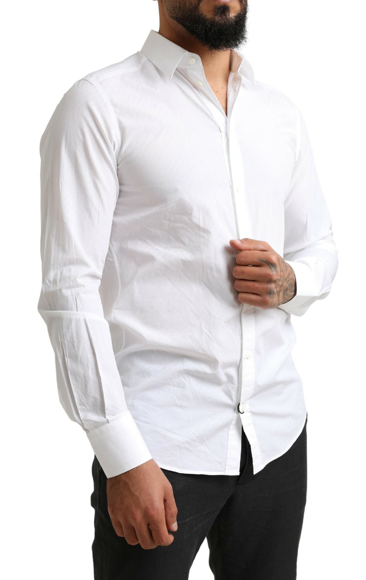 Chemise habillée en coton blanc MARTINI de Dolce &amp; Gabbana