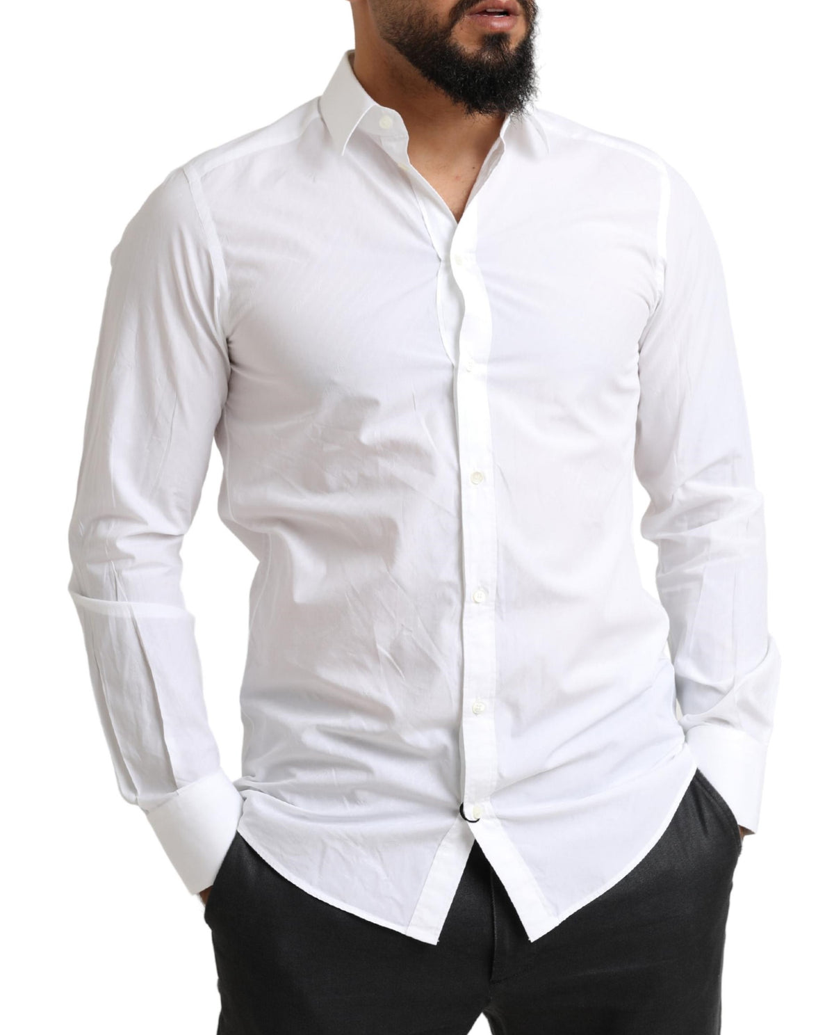 Chemise habillée en coton blanc MARTINI de Dolce &amp; Gabbana
