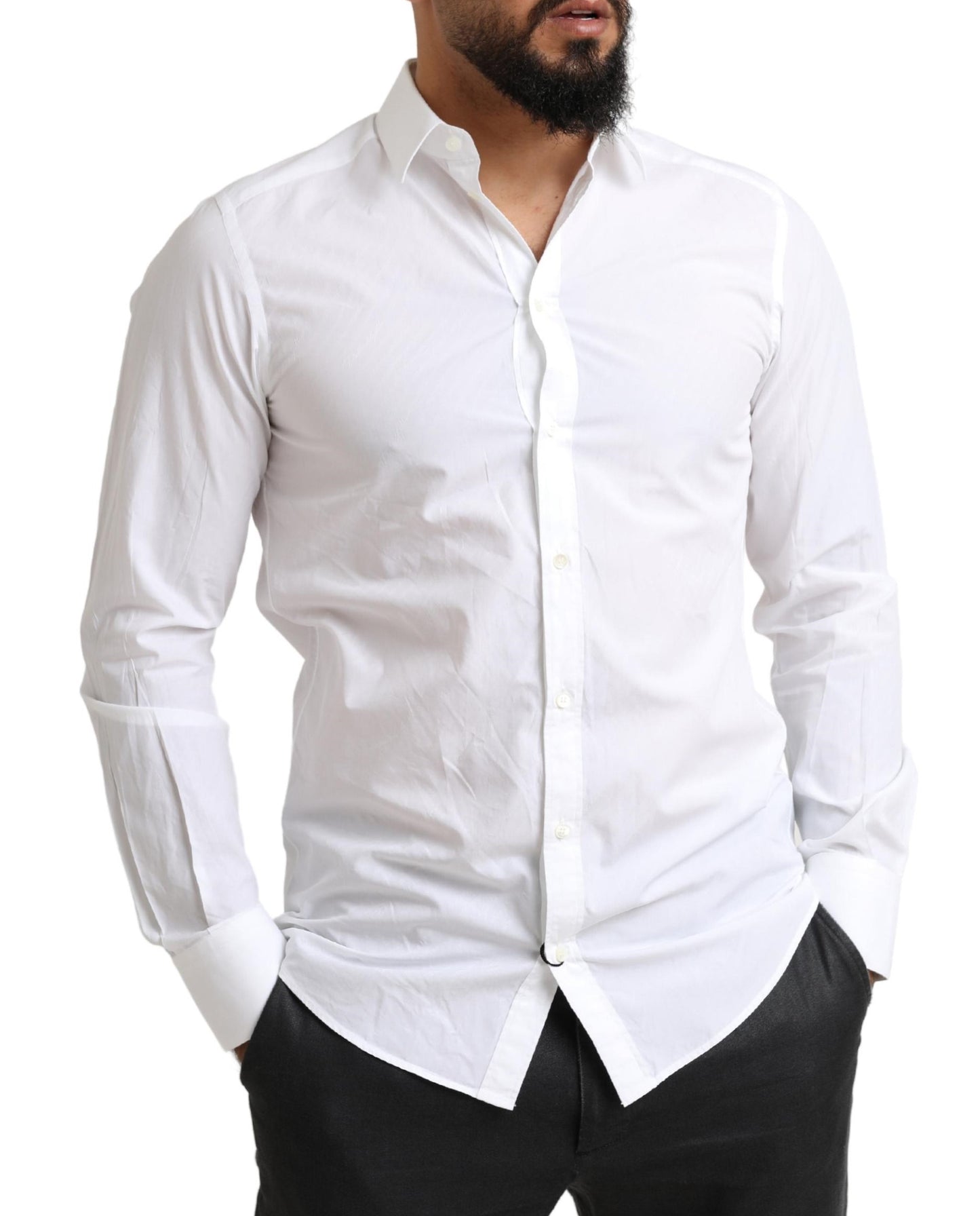 Chemise habillée en coton blanc MARTINI de Dolce &amp; Gabbana