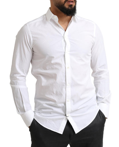 Chemise habillée en coton blanc MARTINI de Dolce &amp; Gabbana