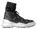 Dolce & Gabbana Black Nylon Galileo High Top Sneakers