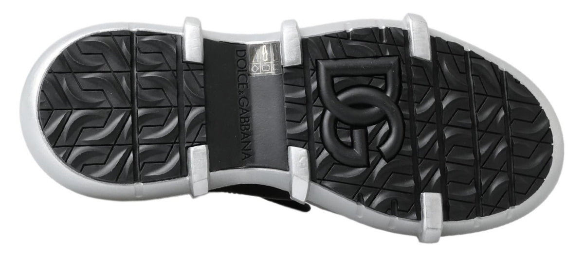 Dolce & Gabbana Black Nylon Galileo High Top Sneakers