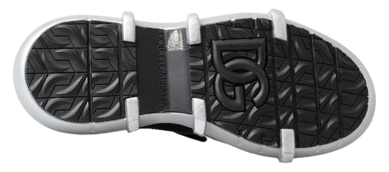 Dolce & Gabbana Black Nylon Galileo High Top Sneakers