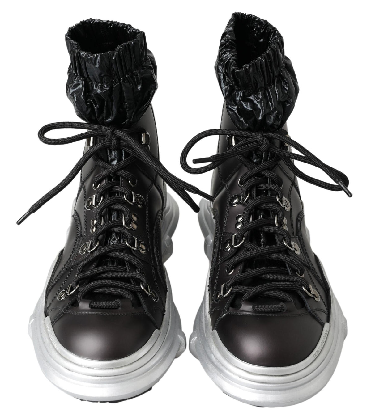 Dolce & Gabbana Black Nylon Galileo High Top Sneakers