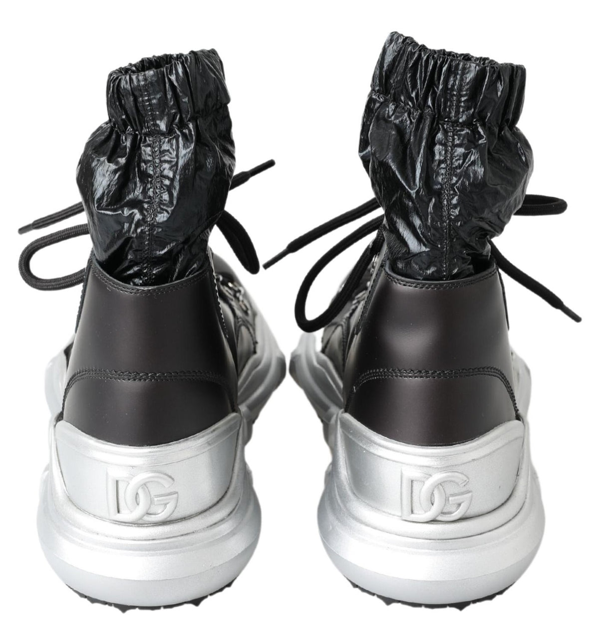 Dolce & Gabbana Black Nylon Galileo High Top Sneakers