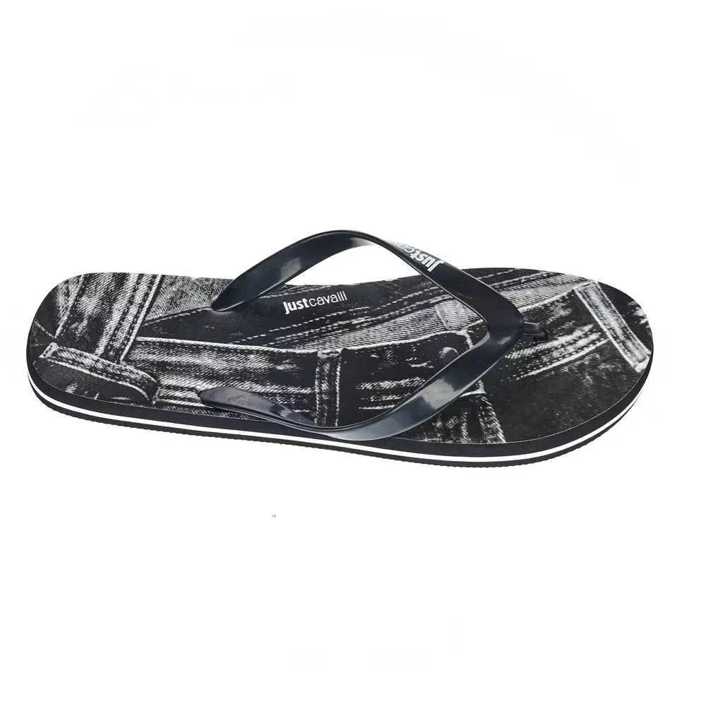 Just Cavalli Black EVA Men Sandal - Comfort Meets Style